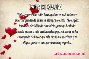 La Mejor Carta Para Mi Crush Anónima de Amor